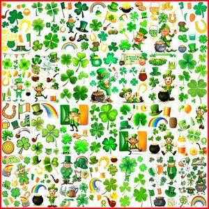 229+ PCS Temporary Tattoo Stickers St. Patrick's Day Party Supplies